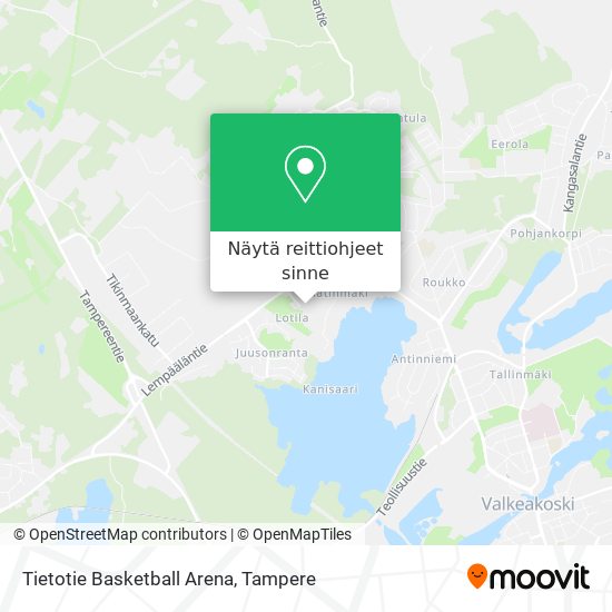 Tietotie Basketball Arena kartta