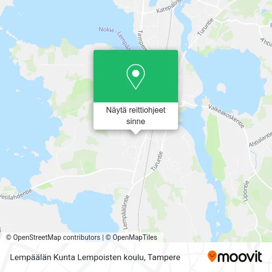 Lempäälän Kunta Lempoisten koulu kartta