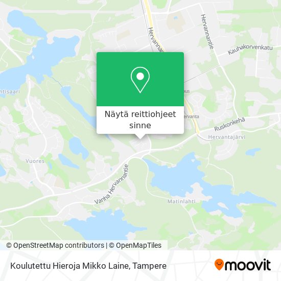 Koulutettu Hieroja Mikko Laine kartta