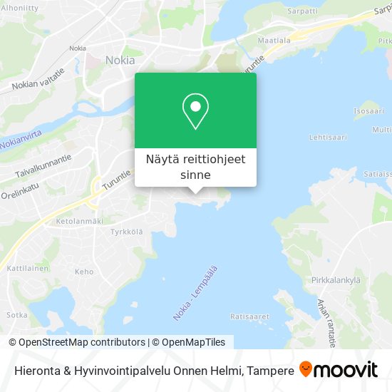 Hieronta & Hyvinvointipalvelu Onnen Helmi kartta