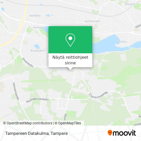 Tampereen Datakulma kartta