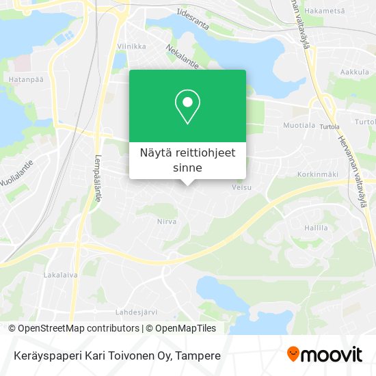 Keräyspaperi Kari Toivonen Oy kartta