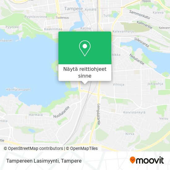 Tampereen Lasimyynti kartta