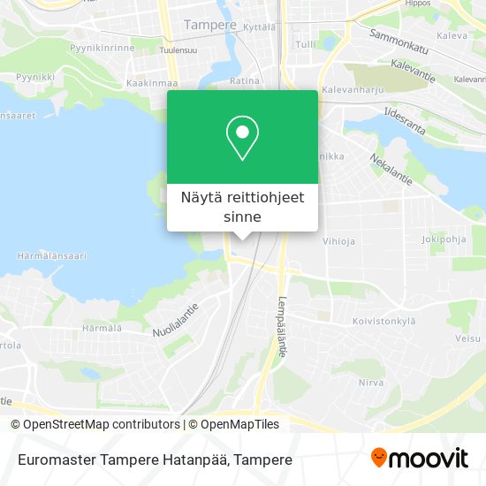 Euromaster Tampere Hatanpää kartta
