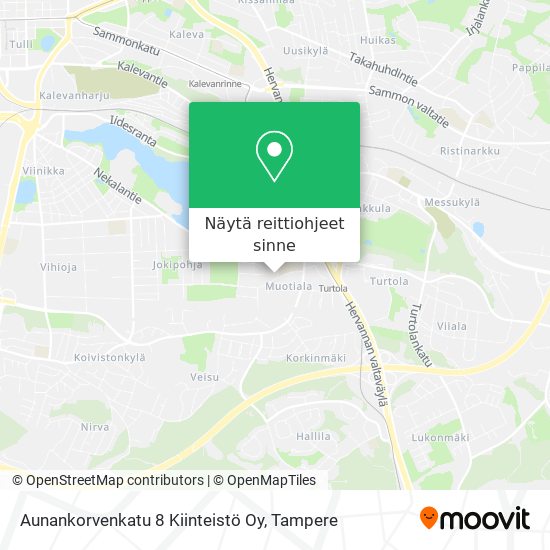 Aunankorvenkatu 8 Kiinteistö Oy kartta
