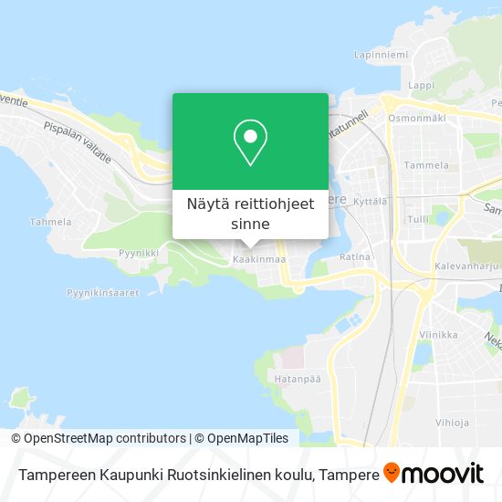 Tampereen Kaupunki Ruotsinkielinen koulu kartta
