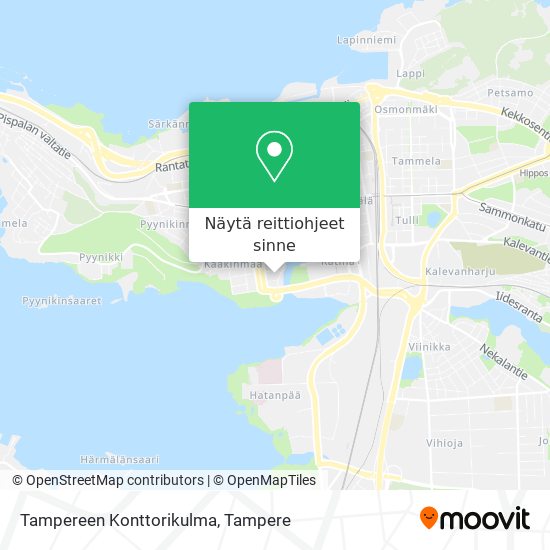 Tampereen Konttorikulma kartta