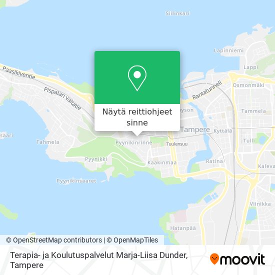 Terapia- ja Koulutuspalvelut Marja-Liisa Dunder kartta
