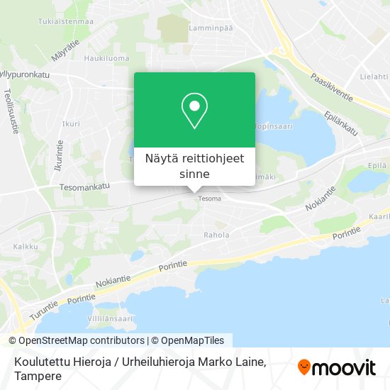 Koulutettu Hieroja / Urheiluhieroja Marko Laine kartta