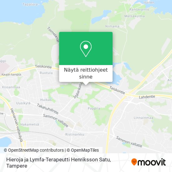 Hieroja ja Lymfa-Terapeutti Henriksson Satu kartta