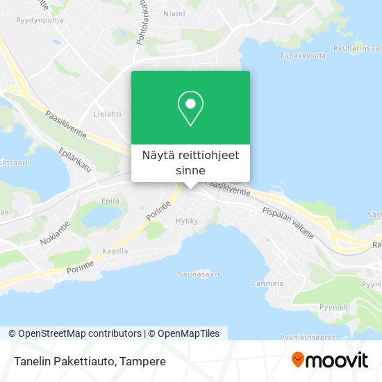 Tanelin Pakettiauto kartta