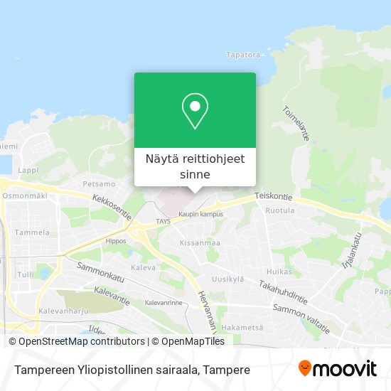 Tampereen Yliopistollinen sairaala kartta