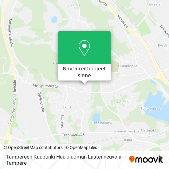 Tampereen Kaupunki Haukiluoman Lastenneuvola kartta