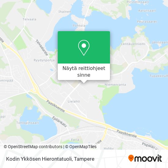 Kodin Ykkösen Hierontatuoli kartta