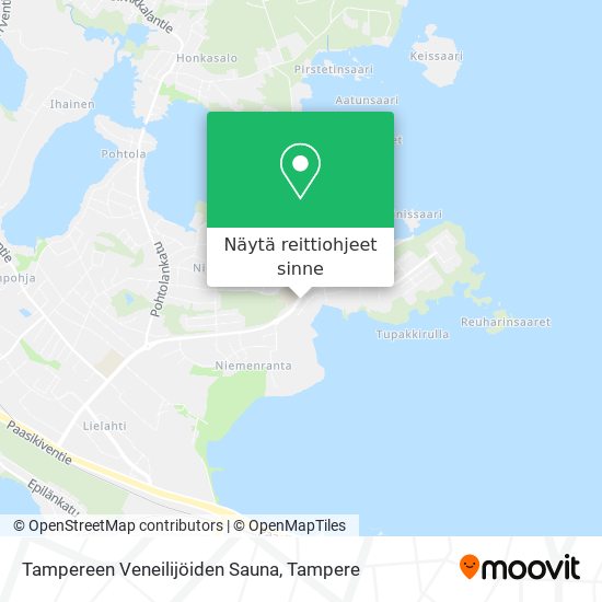 Tampereen Veneilijöiden Sauna kartta