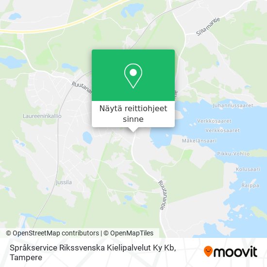 Språkservice Rikssvenska Kielipalvelut Ky Kb kartta