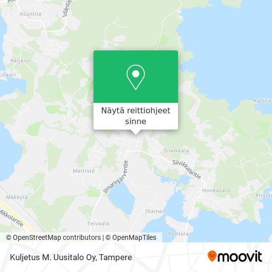Kuljetus M. Uusitalo Oy kartta