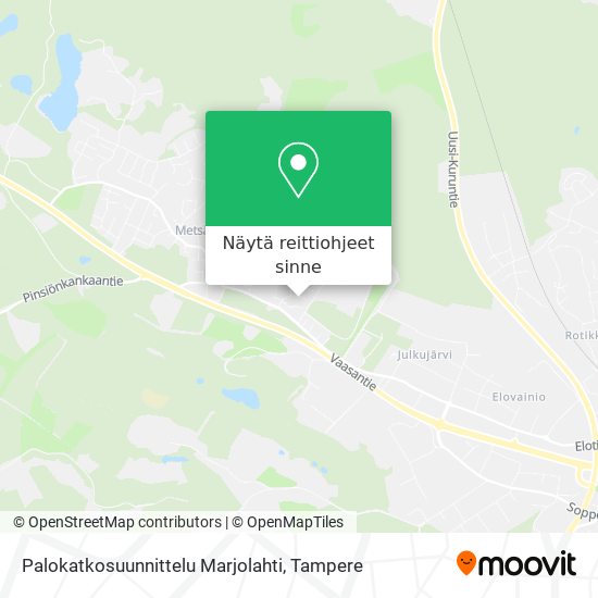 Kuinka päästä kohteeseen Palokatkosuunnittelu Marjolahti paikassa Ylöjärvi  kulkuvälineellä Bussi?