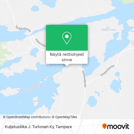 Kuljetusliike J. Turtonen Ky kartta