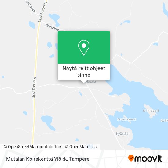 Mutalan Koirakenttä Ylökk kartta