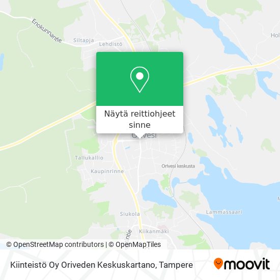 Kiinteistö Oy Oriveden Keskuskartano kartta