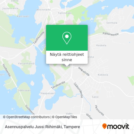 Asennuspalvelu Jussi Riihimäki kartta