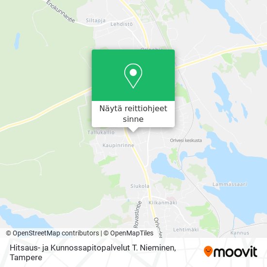 Hitsaus- ja Kunnossapitopalvelut T. Nieminen kartta