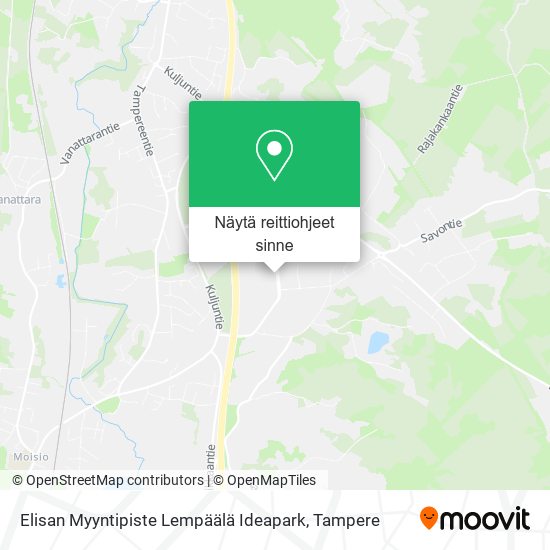 Elisan Myyntipiste Lempäälä Ideapark kartta