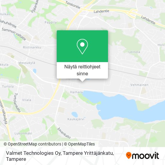 Valmet Technologies Oy, Tampere Yrittäjänkatu kartta