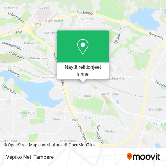 Kuinka päästä kohteeseen Vepiko Net paikassa Tampere kulkuvälineellä Bussi  tai Juna?