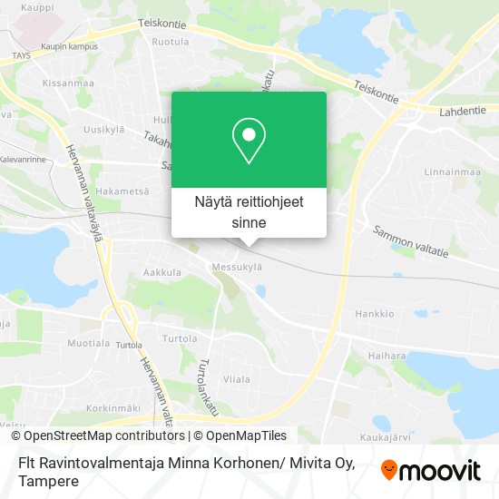 Flt Ravintovalmentaja Minna Korhonen/ Mivita Oy kartta