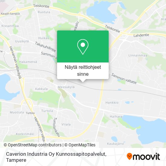 Caverion Industria Oy Kunnossapitopalvelut kartta