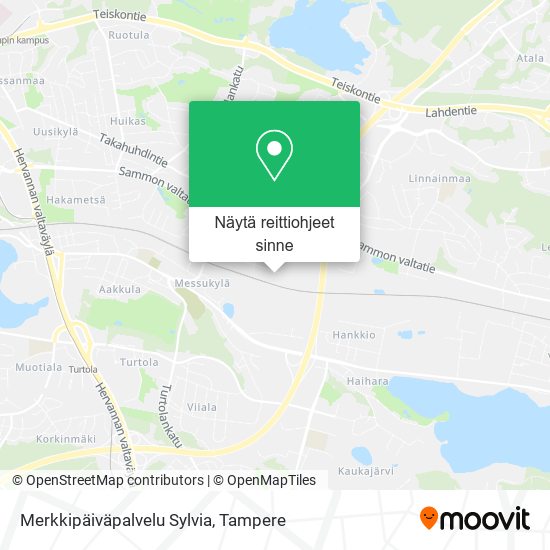 Merkkipäiväpalvelu Sylvia kartta