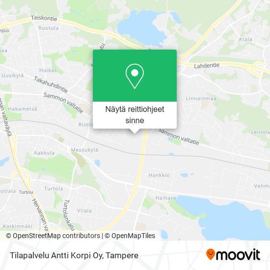 Tilapalvelu Antti Korpi Oy kartta