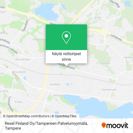 Rexel Finland Oy / Tampereen Palvelumyymälä kartta