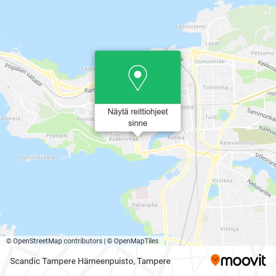 Scandic Tampere Hämeenpuisto kartta