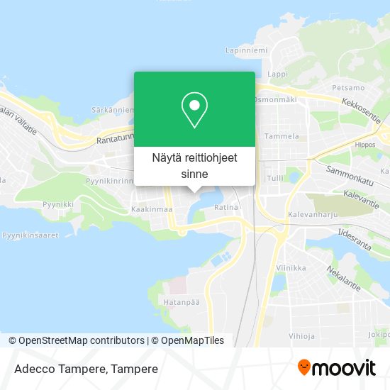 Adecco Tampere kartta