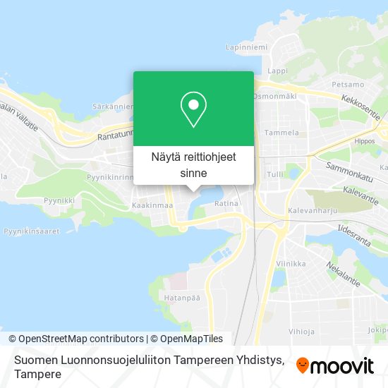Suomen Luonnonsuojeluliiton Tampereen Yhdistys kartta