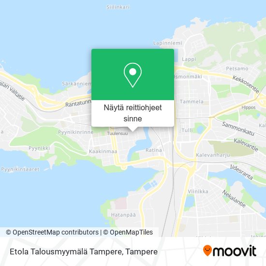 Etola Talousmyymälä Tampere kartta