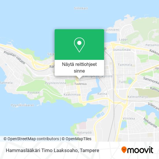 Hammaslääkäri Timo Laaksoaho kartta