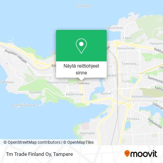 Kuinka päästä kohteeseen Tm Trade Finland Oy paikassa Tampere  kulkuvälineellä Bussi tai Raitiovaunu?