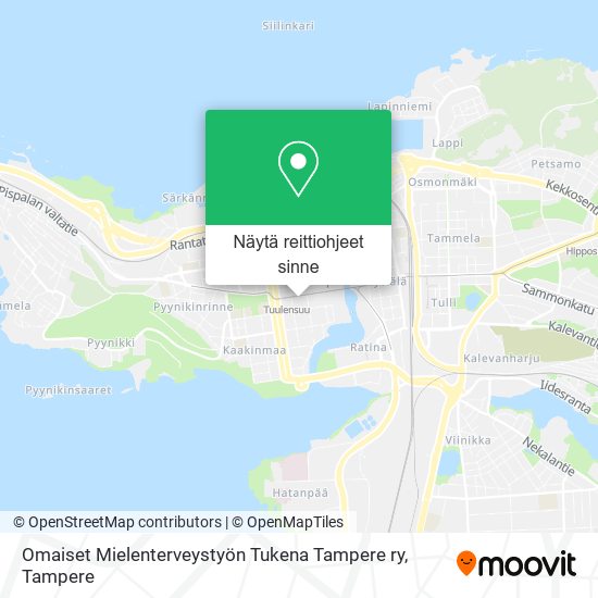 Omaiset Mielenterveystyön Tukena Tampere ry kartta