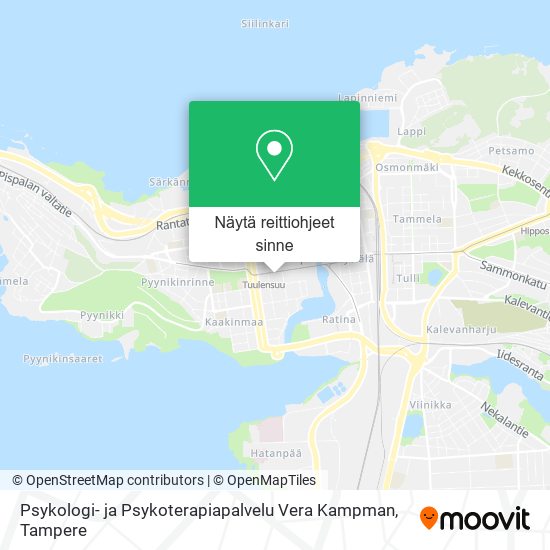 Psykologi- ja Psykoterapiapalvelu Vera Kampman kartta