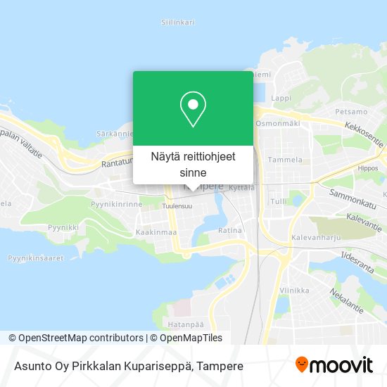 Asunto Oy Pirkkalan Kupariseppä kartta
