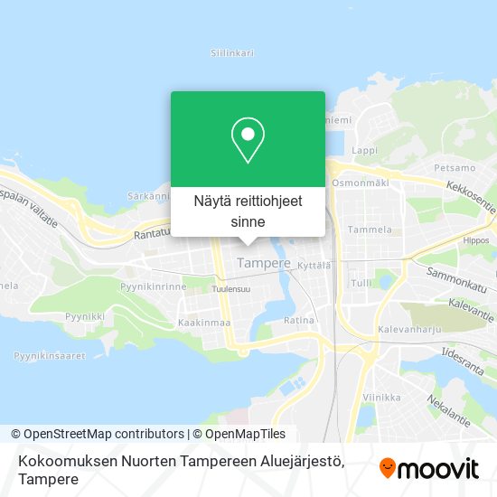 Kokoomuksen Nuorten Tampereen Aluejärjestö kartta