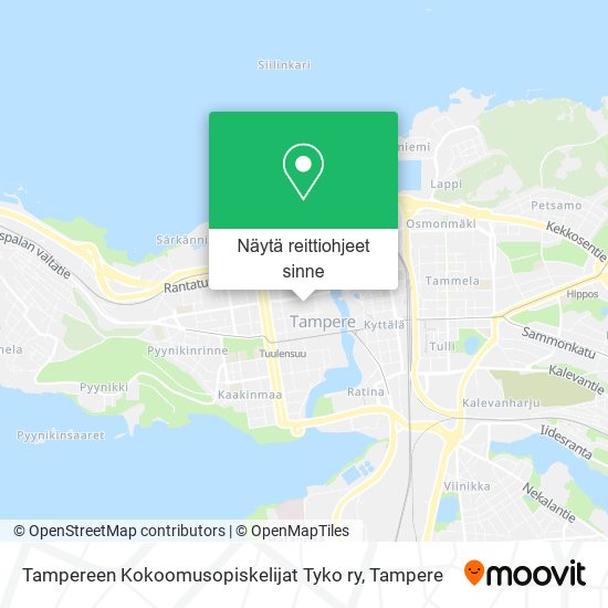 Tampereen Kokoomusopiskelijat Tyko ry kartta