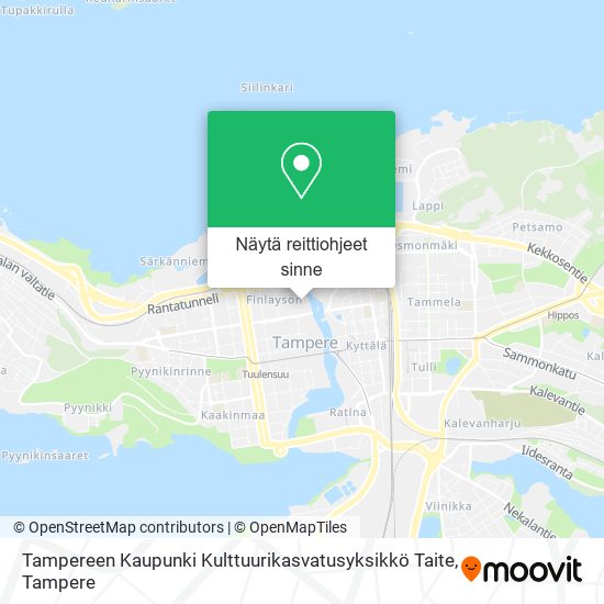 Tampereen Kaupunki Kulttuurikasvatusyksikkö Taite kartta