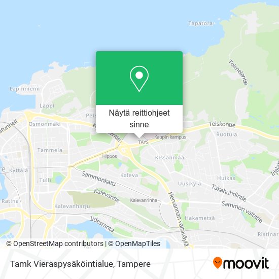 Tamk Vieraspysäköintialue kartta