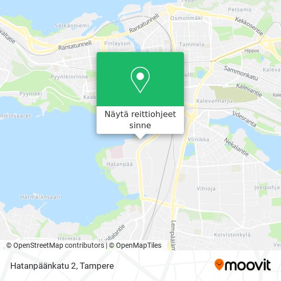 Hatanpäänkatu 2 kartta