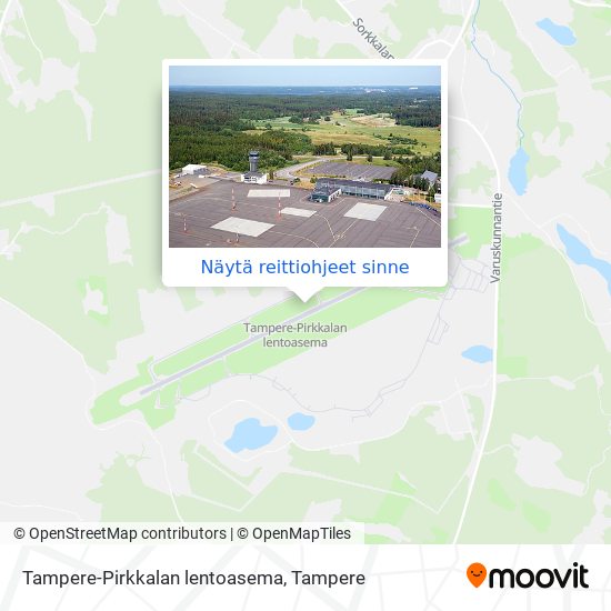 Kuinka päästä kohteeseen Tampere-Pirkkalan lentoasema kulkuvälineellä Bussi?